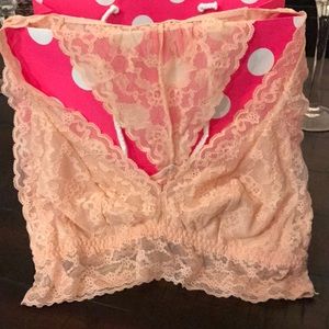 Victoria secret lace bralette in peach color